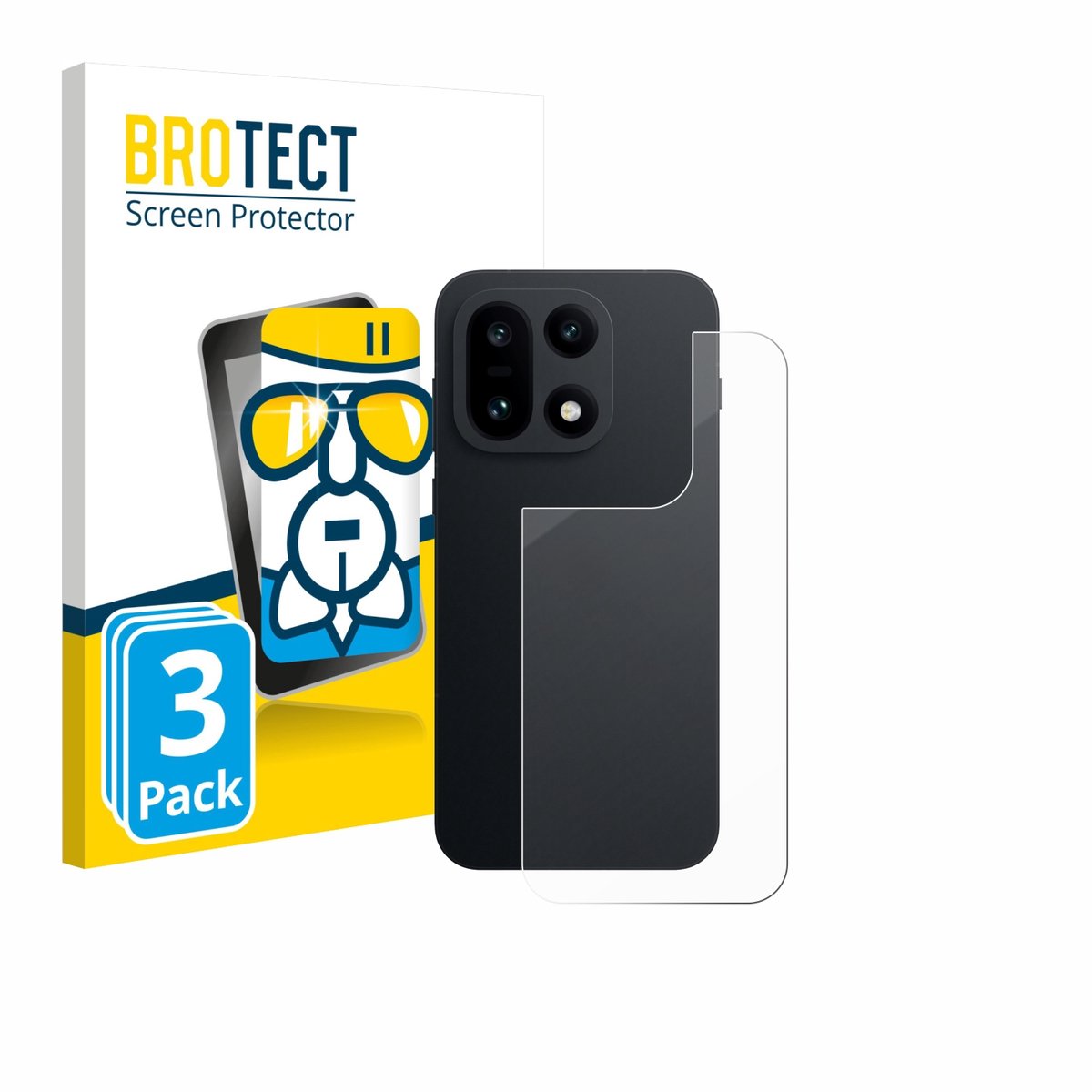 Screenprotector 3 Stuks voor OnePlus 15 (Achterkant) Beschermglas transparant