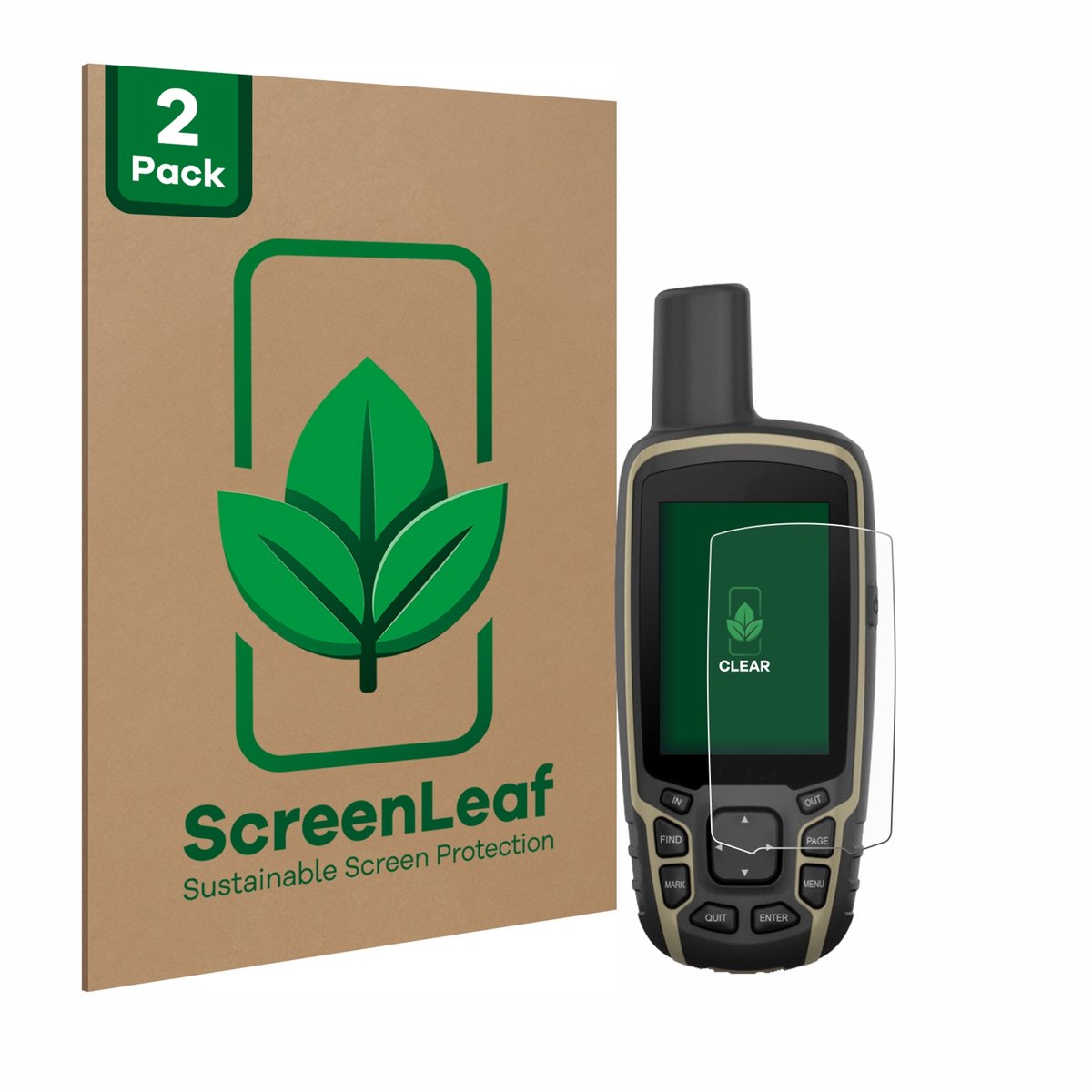 2 Stuks Screenprotector voor Garmin GPSMAP 65s - Hoogwaardige Beschermfolie transparant