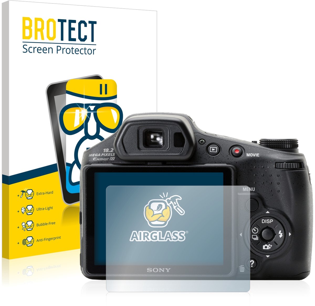 Screenprotector voor Sony Cyber-Shot DSC-HX200V Beschermglas transparant