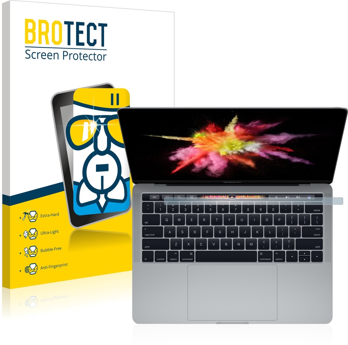 Screenprotector voor Apple MacBook Pro 13" 2017 (Unteres Display) Beschermglas transparant