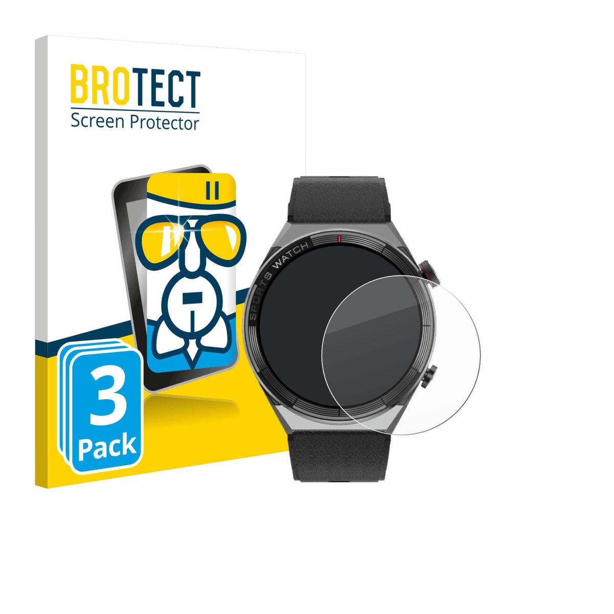 Screenprotector 3 Stuks voor Watchmark Maverick Beschermglas transparant