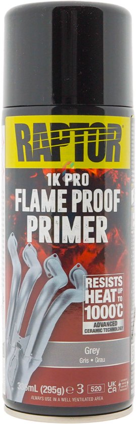 Raptor Flameproof - Hittebestendige PRIMER GRIJS spuitbus 400ml