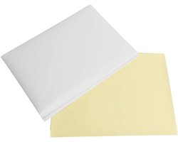 Bedrukbaar plakpapier voor printer - 100 vellen - wit - hoge viscositeit - 20 x 30 cm - verpakking van 100 stuks