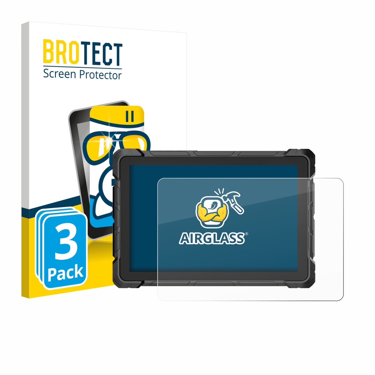 Screenprotector 3 Stuks voor Higole F7G Rugged Tablet 10.1" Beschermglas transparant