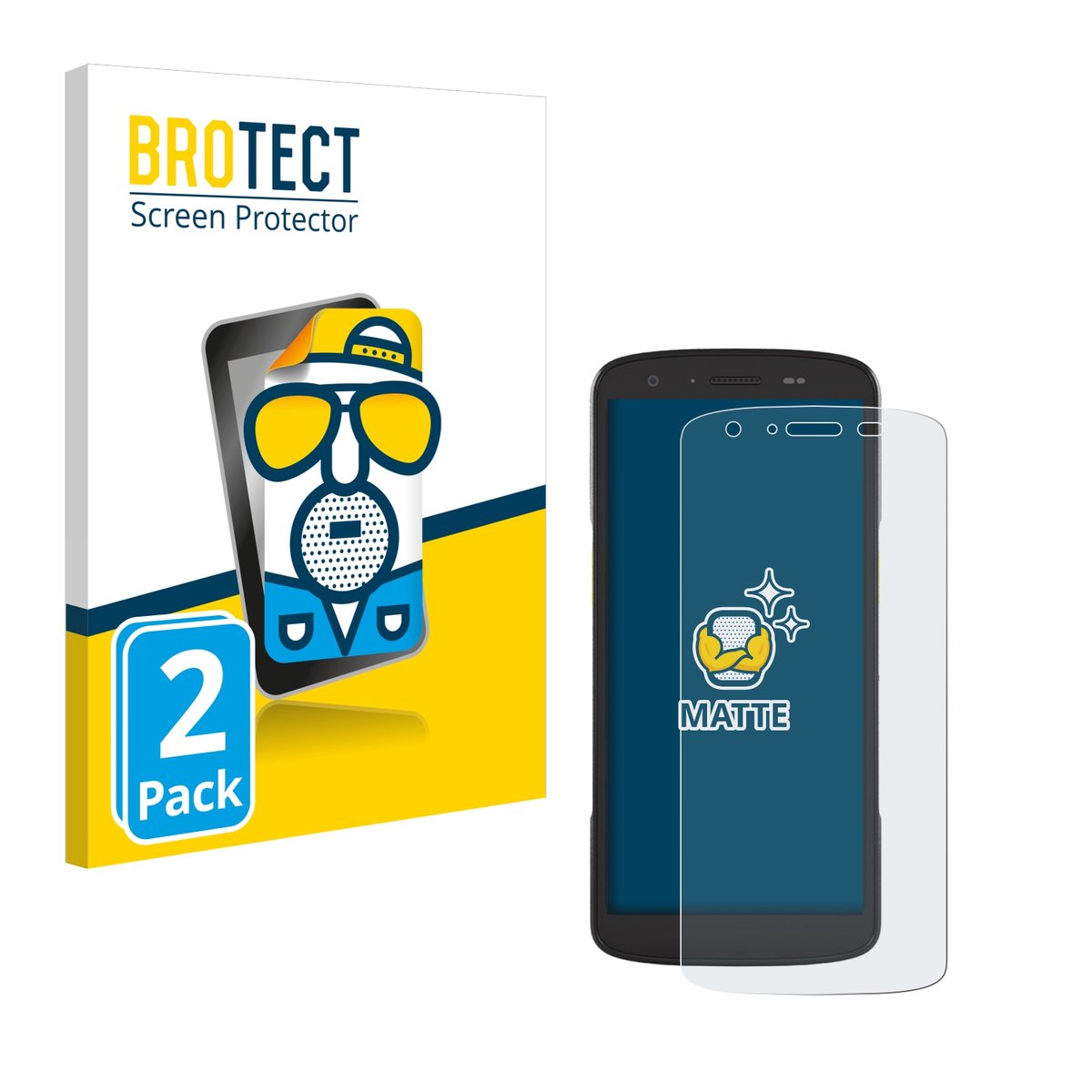 BROTECT - Screenprotector voor Zebra TC27 - Folie Beschermfolie matte 2 Stuks