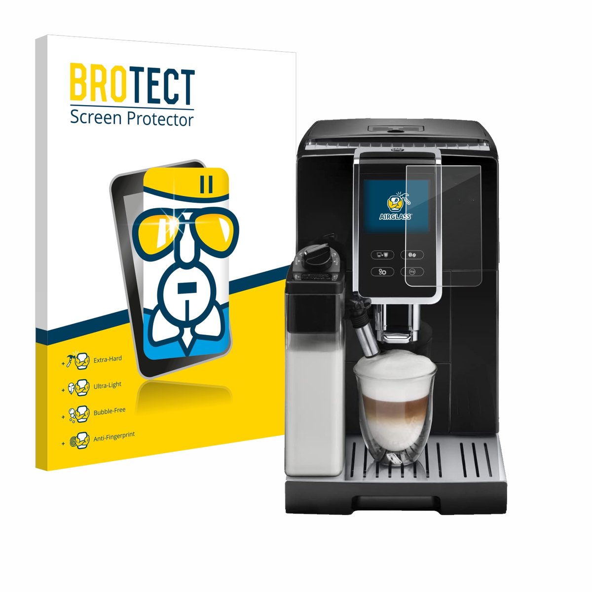 Screenprotector voor DeLonghi Dinamica Plus ECAM370.70.B Beschermglas transparant