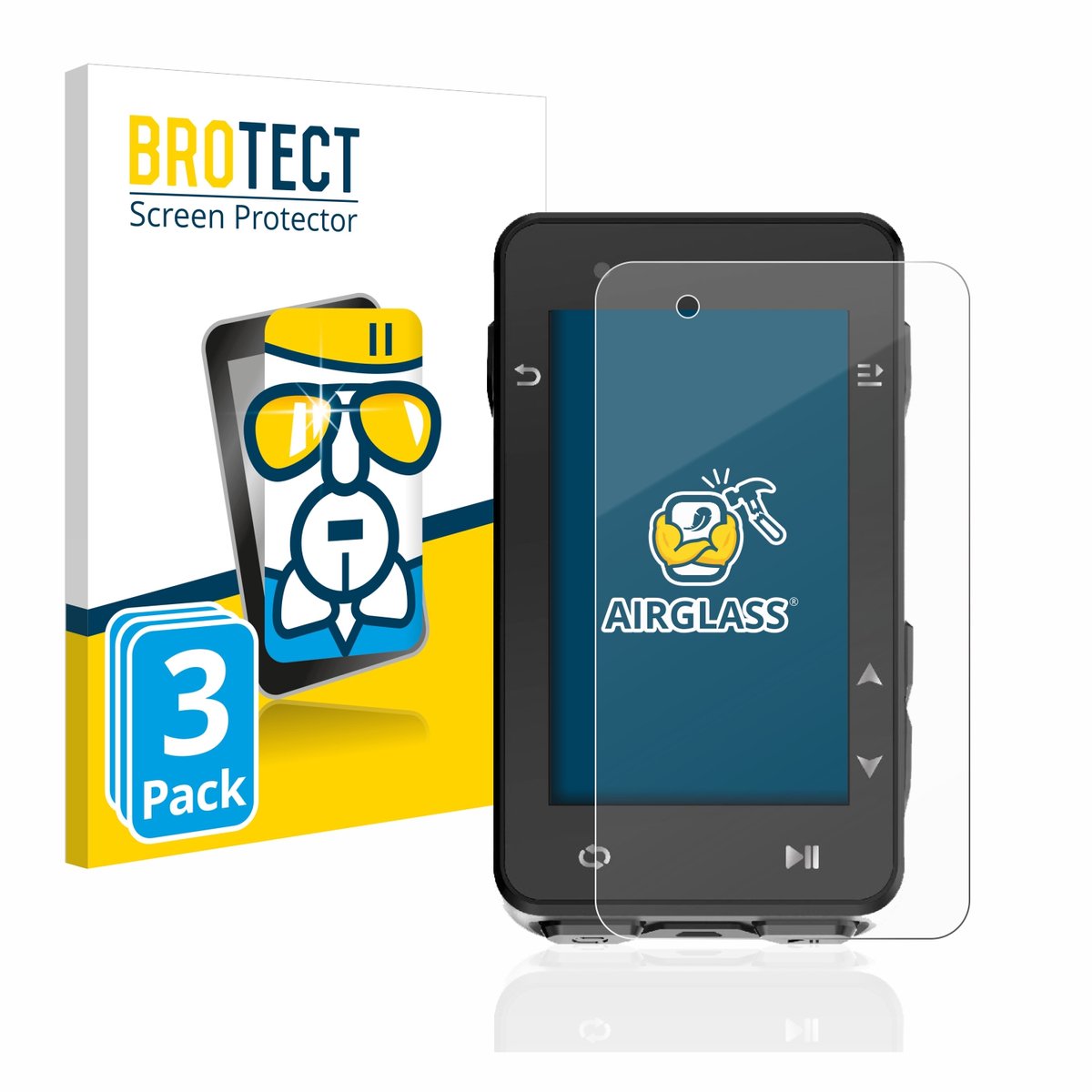 Screenprotector 3 Stuks voor igpsport iGS630 Beschermglas transparant