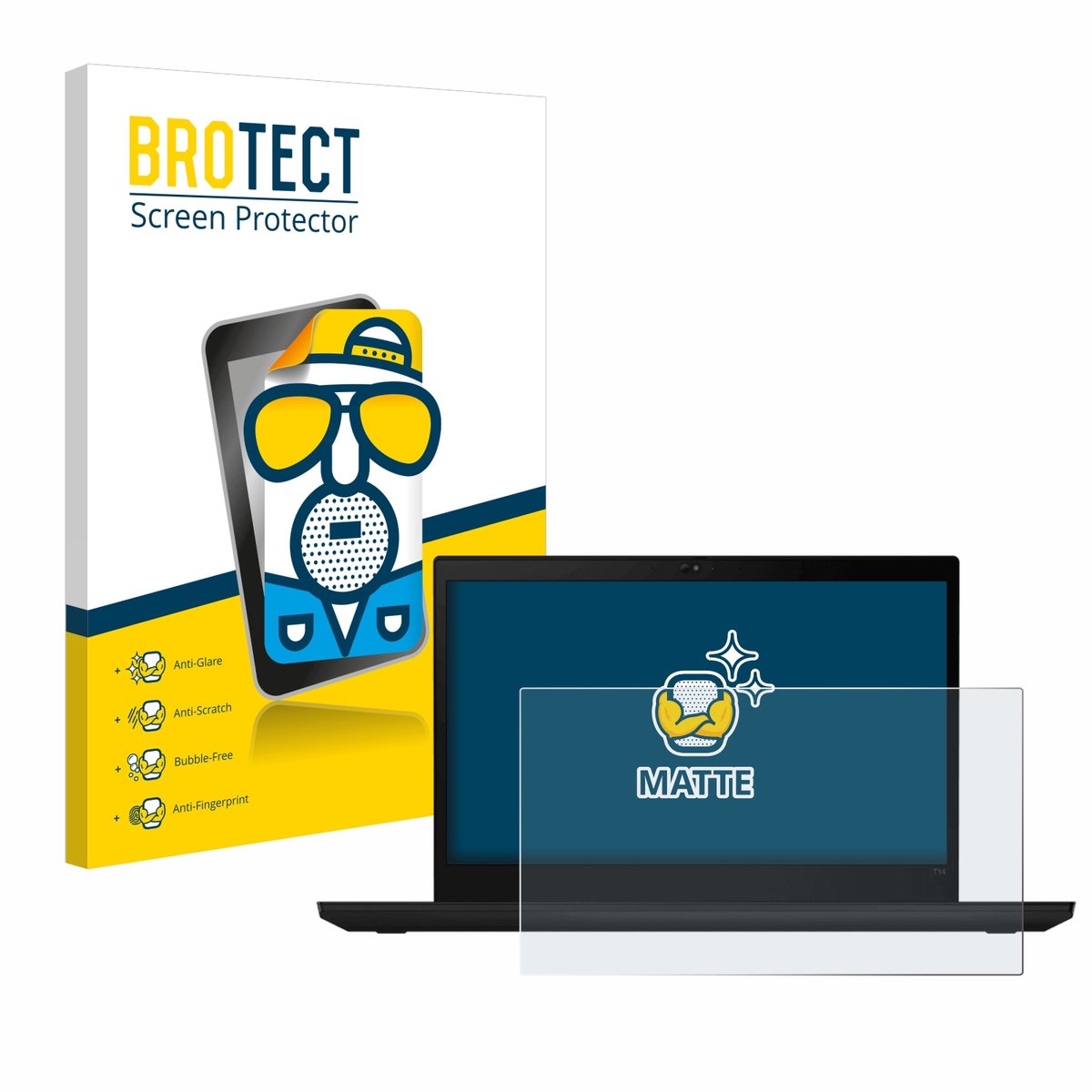 BROTECT - Screenprotector voor Lenovo ThinkPad T14 Gen 1 - Folie Beschermfolie matte