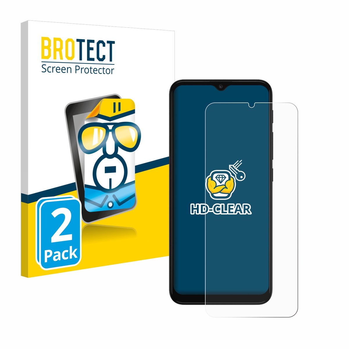 BROTECT - Screenprotector voor Motorola Moto G30 - Folie Beschermfolie transparant 2 Stuks