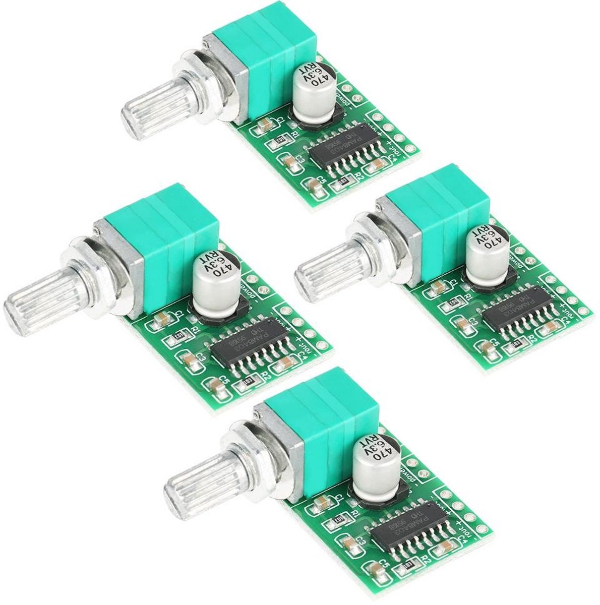 4 Stuks PAM8403 5V Digitale Audio Versterker Eindversterker Module met Potentiometer