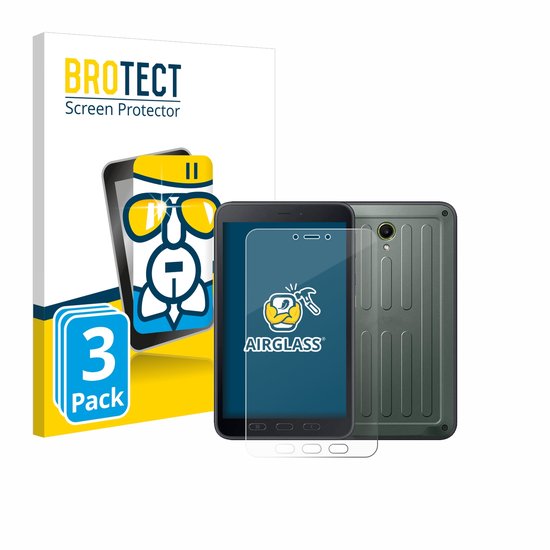 BROTECT - Protecteur d'écran pour Samsung Galaxy Tab Active 5 (Modus Portrait) - Film de Protection en Feuille Verre de Protection Transparent (3 Pièces)