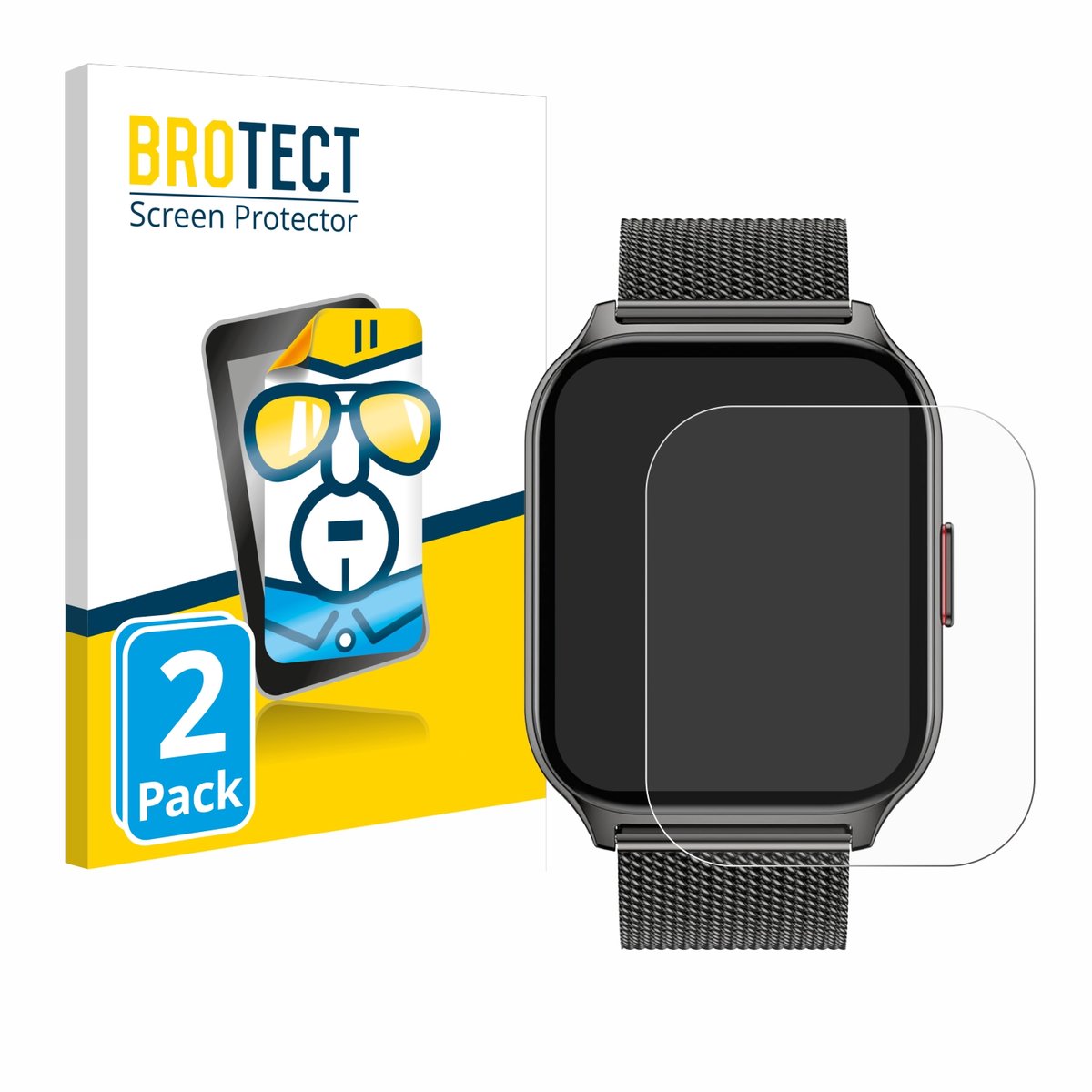 BROTECT - Screenprotector voor Popglory P95 2" - Folie Beschermfolie transparant 2 Stuks