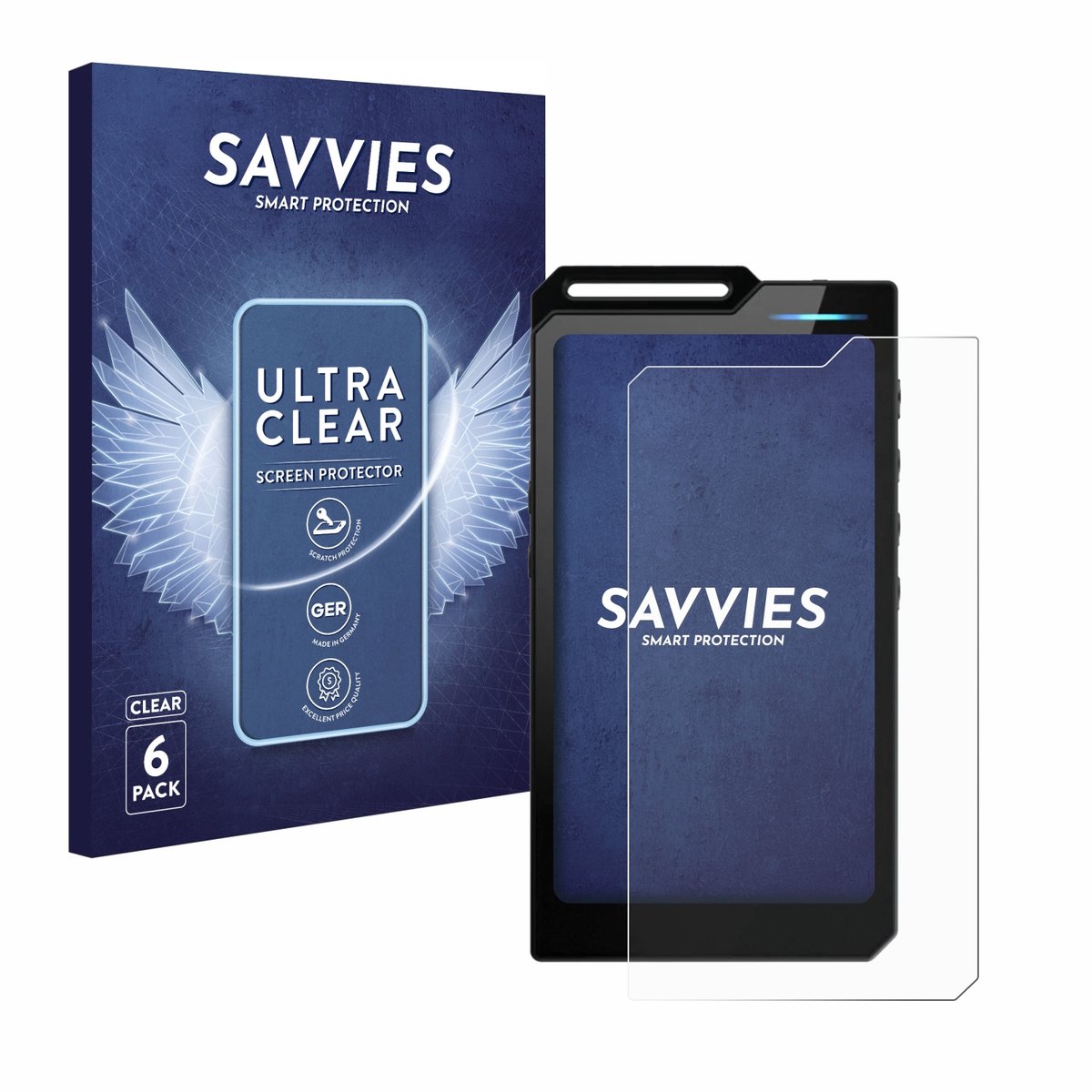 Savvies - Screenprotector voor Hiby R4 - Folie Beschermfolie transparant 6 Stuks