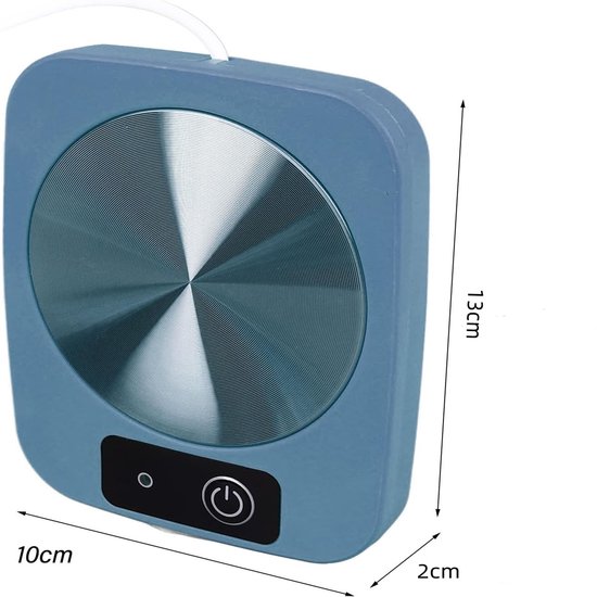 Ynkkvre -Slimme USB Bekerwarmer - Houd Koffie, Thee en Melk Warm op 55℃ - Geschikt voor Keramische, Roestvrijstalen en Glazen Bekers - Energiezuinig & Veilig - Perfect Cadeau -blauw — afbeelding 2