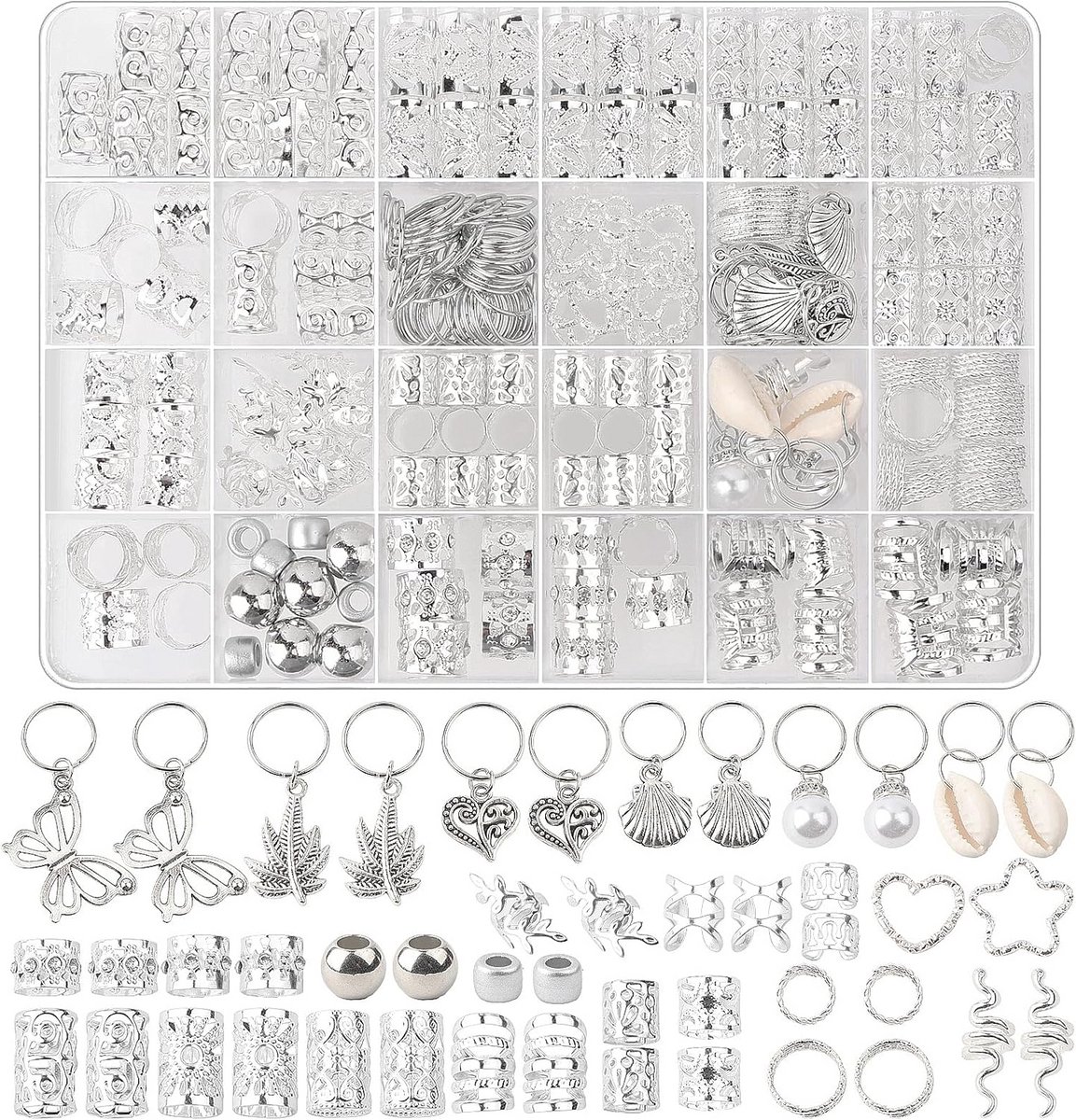 236 Delige Set Dreadlocks Accessoires Haarspiralen Mannen & Vrouwen - Hoorsieraden Set