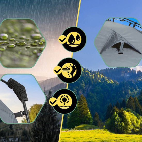 LUMALAND Premium douchetent, toilet tent voor binnen en buiten, mobiele kleedkamer en opbergtent, tent voor dierenfotografie, ideaal voor kamperen, festivals en vissen, waterdicht en windbestendig van Merkloos — afbeelding 2
