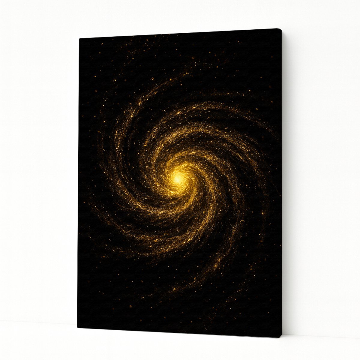 Gouden spiraal - Kunstwerk - Woondecoratie - Canvas schilderij - 40x60 cm