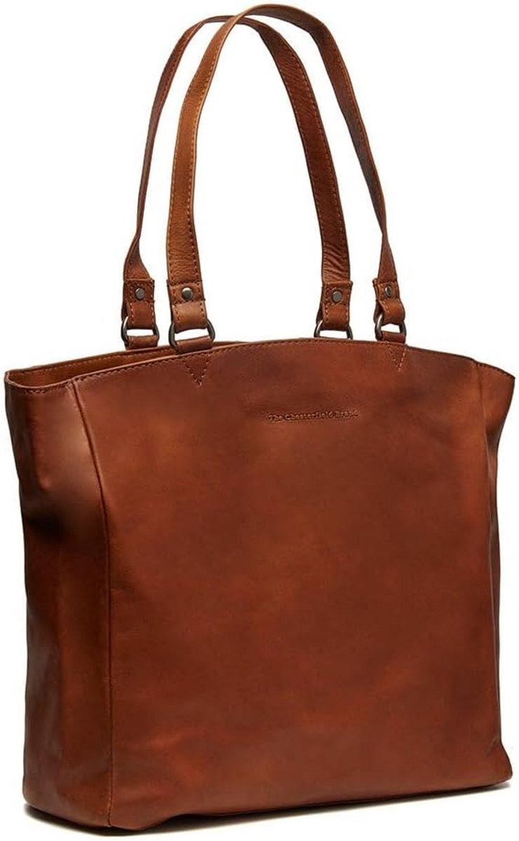 Leren Shopper Tas Schoudertas 15.4 inch Laptop Vak voor Heren en Dames