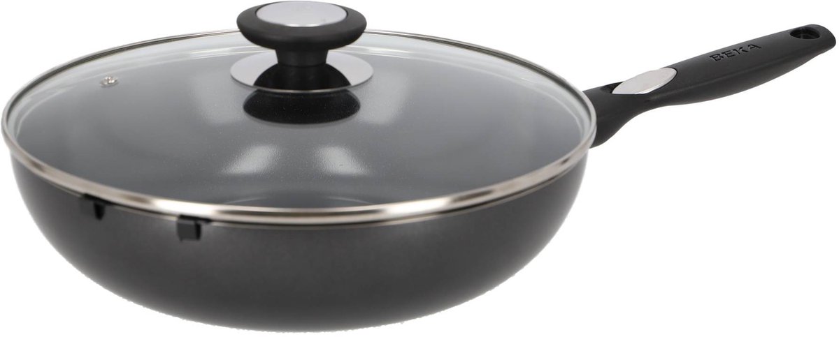 Beka Pro Induc Wokpan - 28 cm - Glazen Deksel