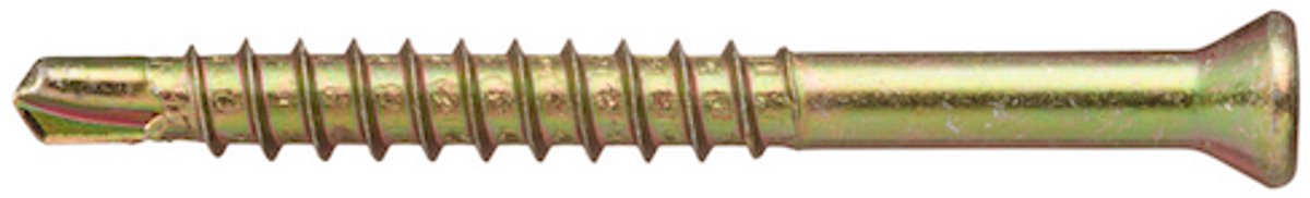 Spaanplaat- Vlonderschroef Platkop SQD-1 - 3.9 x 57 mm 200 stuks Geel verzinkt