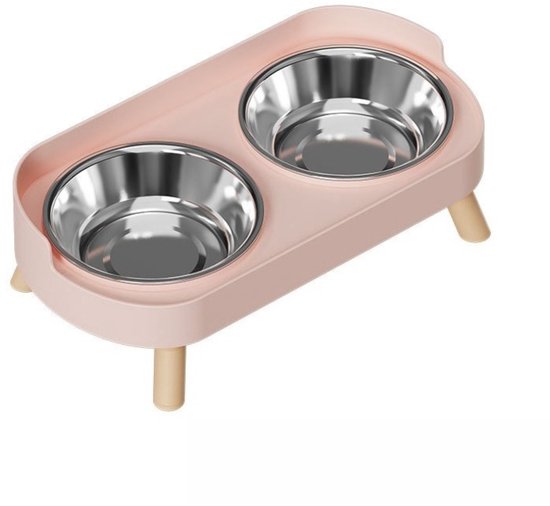 Dubbele Roestvrijstalen Kattenkom – Antislip, Afneembaar, Verhoogd Ontwerp, Geschikt Voor Katten, Kleine Honden, Konijnen En Meer