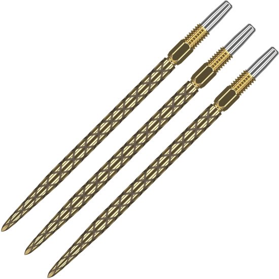 Target Darts Diamond Pro Swiss Point Dartpunten 40mm Zwart - Stalen Punten met Laser Etching - Compatibel met Swiss Point Barrels - Vacuüm Gehard - Set van 3 Stuks