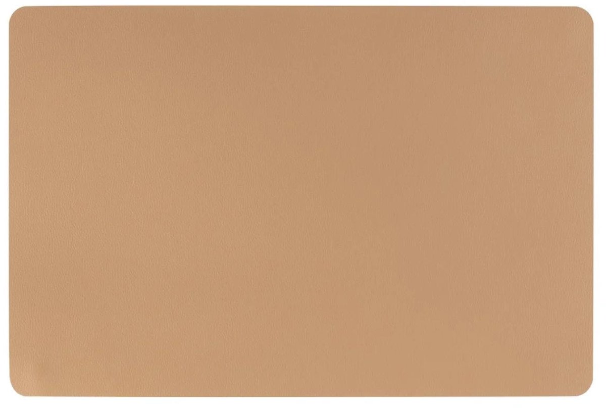 Secret de Gourmet Placemat set van 4 - Camel - Lederlook - 45 x 30 cm - Onderleggers