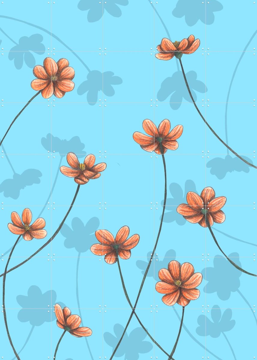 IXXI Calendulas, Cecilia Battaini - 100 x 140 cm - Gratis ophangtool - Grote wanddecoratie en posters - Illustraties, Grafisch Ontwerp, Digitale