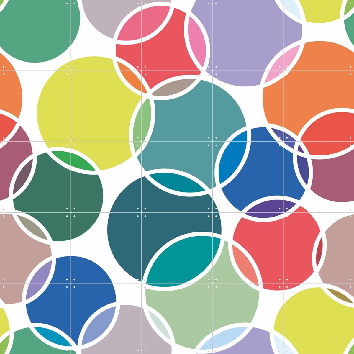 IXXI Gallery, Markus Laible - 100 x 100 cm - Gratis ophangtool - Grote wanddecoratie en posters - Kleurrijk, Grafisch Ontwerp, Geometrische Kunst