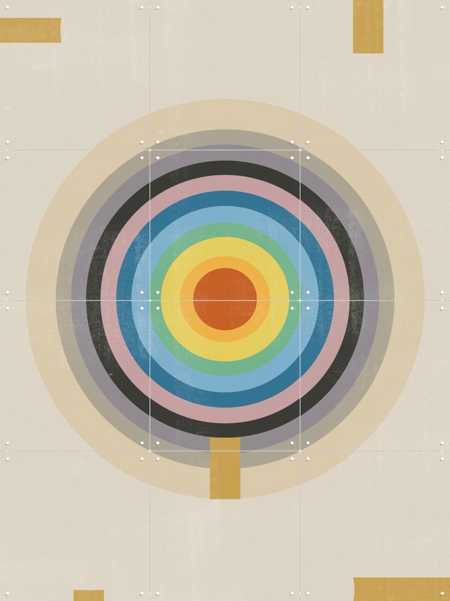 IXXI Point of Balance, The Miuus Studio & Various - 60 x 80 cm - Gratis ophangtool - Grote wanddecoratie en posters - Geometrische Kunst, Klassiek
