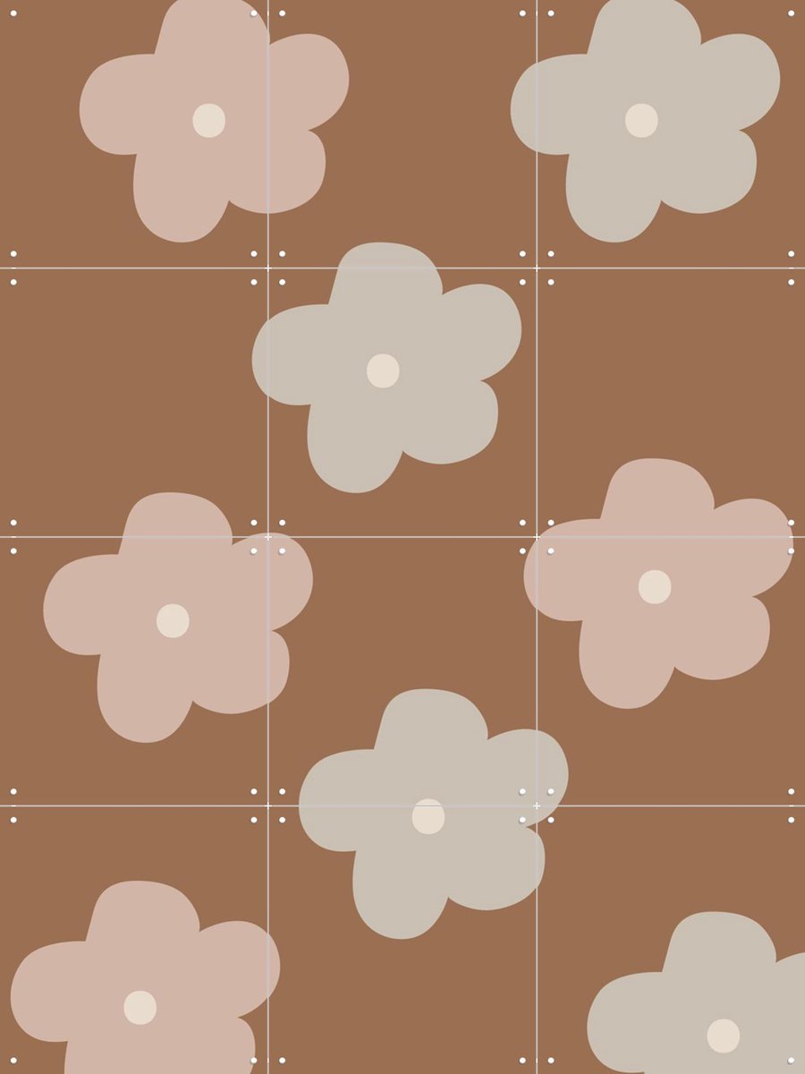 IXXI Flower Power, Little Otja - 60 x 80 cm - Gratis ophangtool - Grote wanddecoratie en posters - Illustraties, Modern, Speels, Grafisch Ontwerp