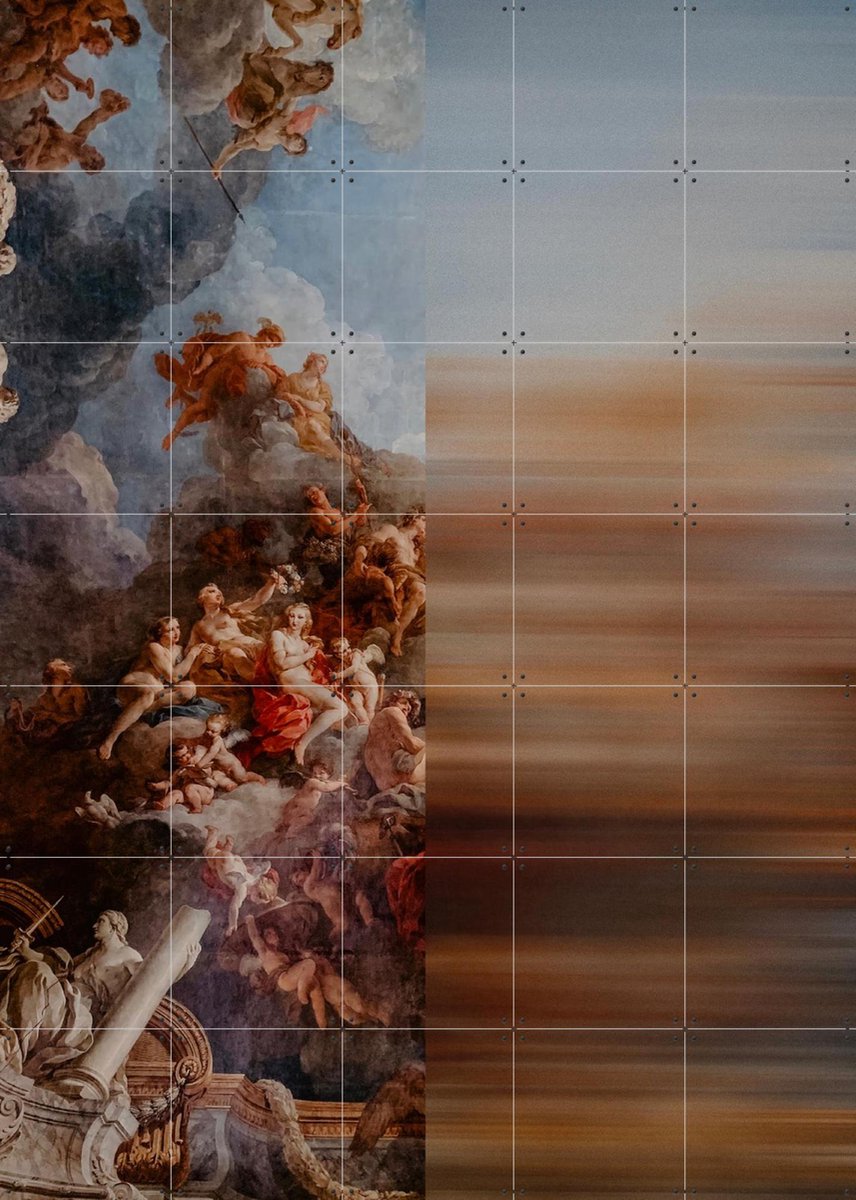 IXXI Glitched Renaissance, The New Classics - 100 x 140 cm - Gratis ophangtool - Grote wanddecoratie en posters - Klassiek, Gemengde Technieken