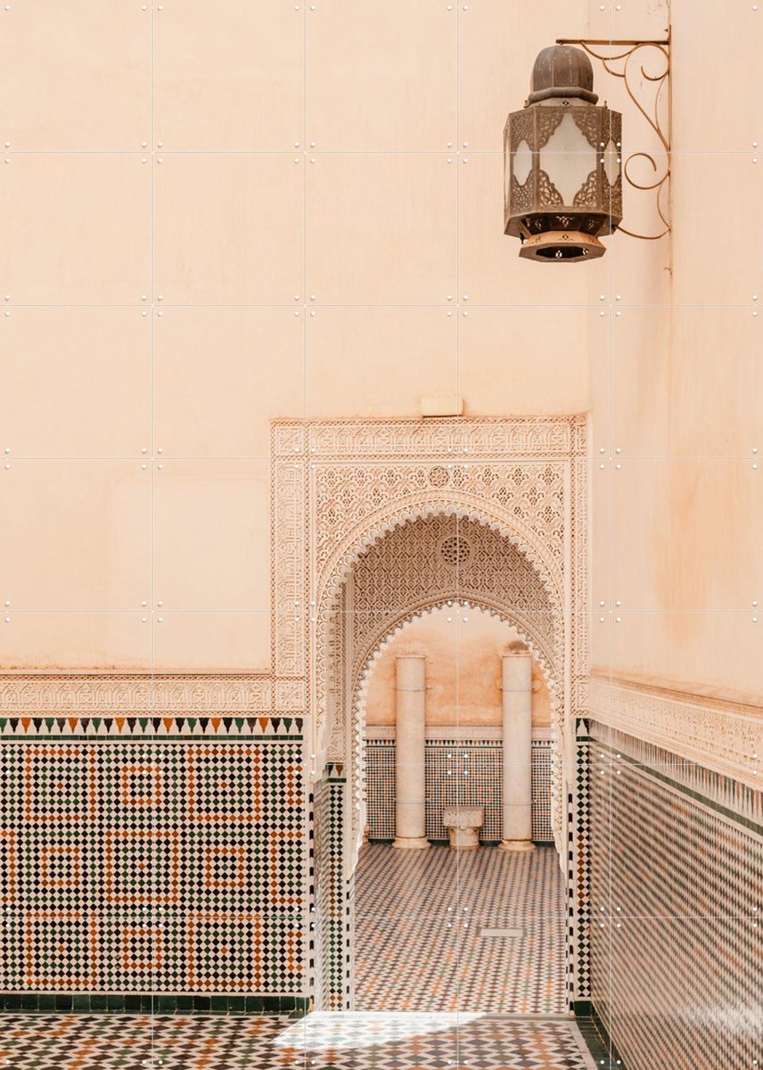 IXXI Moroccan Architecture, Photolovers - 100 x 140 cm - Gratis ophangtool - Grote wanddecoratie en posters - Fotografie, Art Deco, Ornamenteel