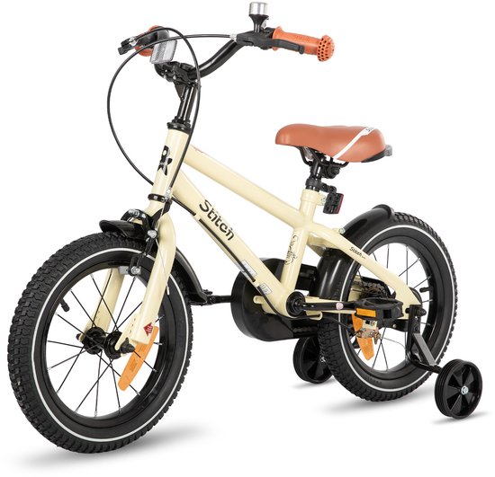 STITCH Totem Jongensfiets - 20 Inch - Kinderfiets voor 7 tot 13 Jaar - Met Zijwieltjes - Beige - Geschikt voor buitenactiviteiten in de lente van STITCH — afbeelding 4