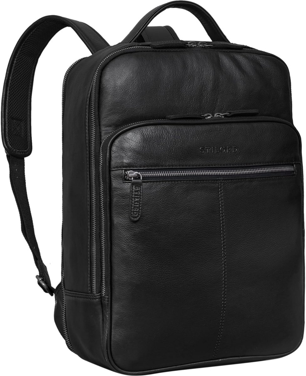 Grote Leren Business Rugzak 15.6 inch Laptop Tassen Vintage Trolley Geschikt voor Werk