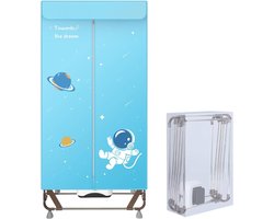 MIRA® Elektrisch Droogrek - Droogrek - Droogrek Elektrisch - 150cm Hoog - 1500W - Lichtblauw - ‎80cm x 47cm x 170cm