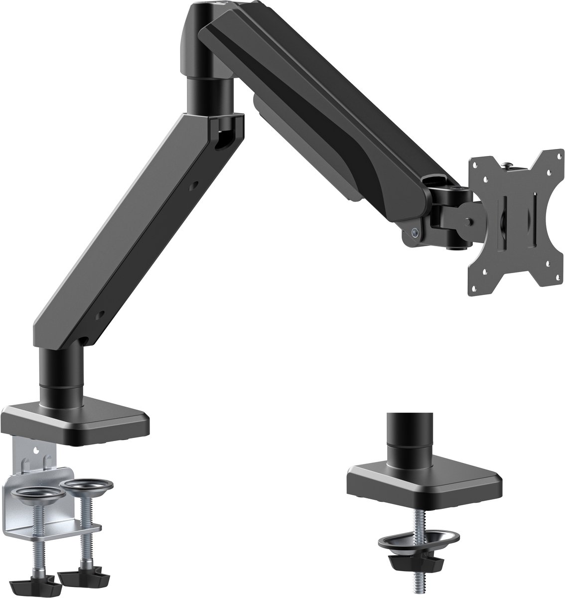 VanDijck Monitor Arm - 1 Scherm - Gasveer - 17-49 Inch - Max 18 kg - Zwart