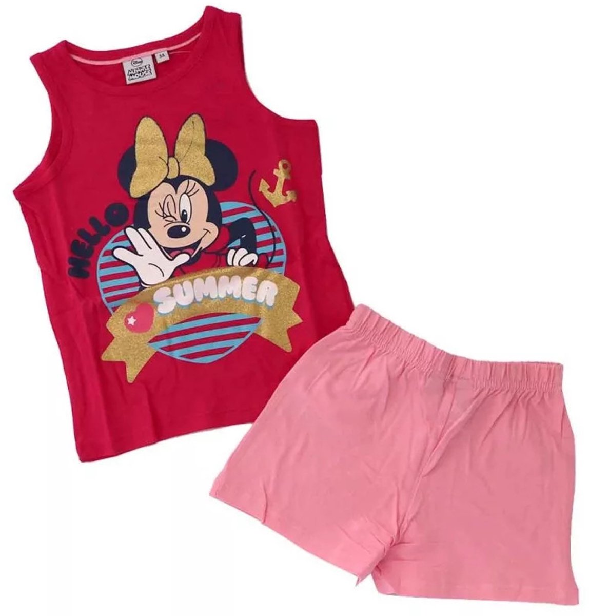 Disney Minnie korte kinderpyjama's 7 jaar Rood