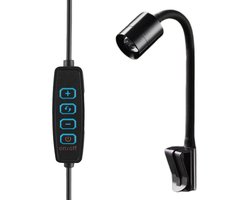 longziming -Aquariumverlichting - Clip-On Aquariumverlichting - Led-aquariumlamp - 3 W - 1 Stuks - Voor Aquaria Met Rand < 6 Mm - Zwart