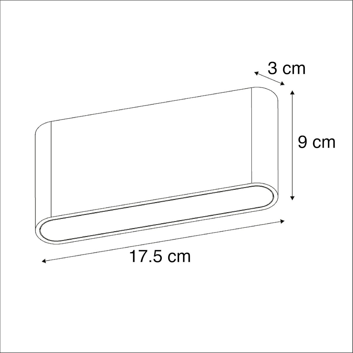 Moderne rechthoekige buitenwandlamp donkergrijs - IP65 waterdicht - Aluminium