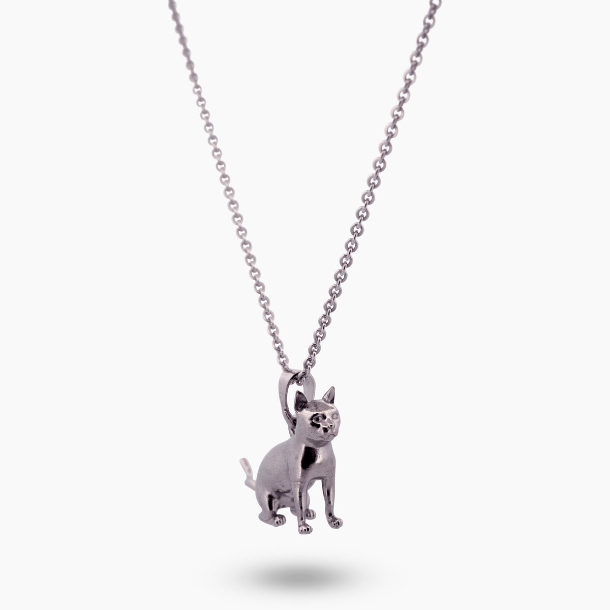 Pinchme Charms - Zittende Kat Bedel - Echt zilver - Handgemaakt in Nederland - Luxe cadeauverpakking - Ketting Sieraden