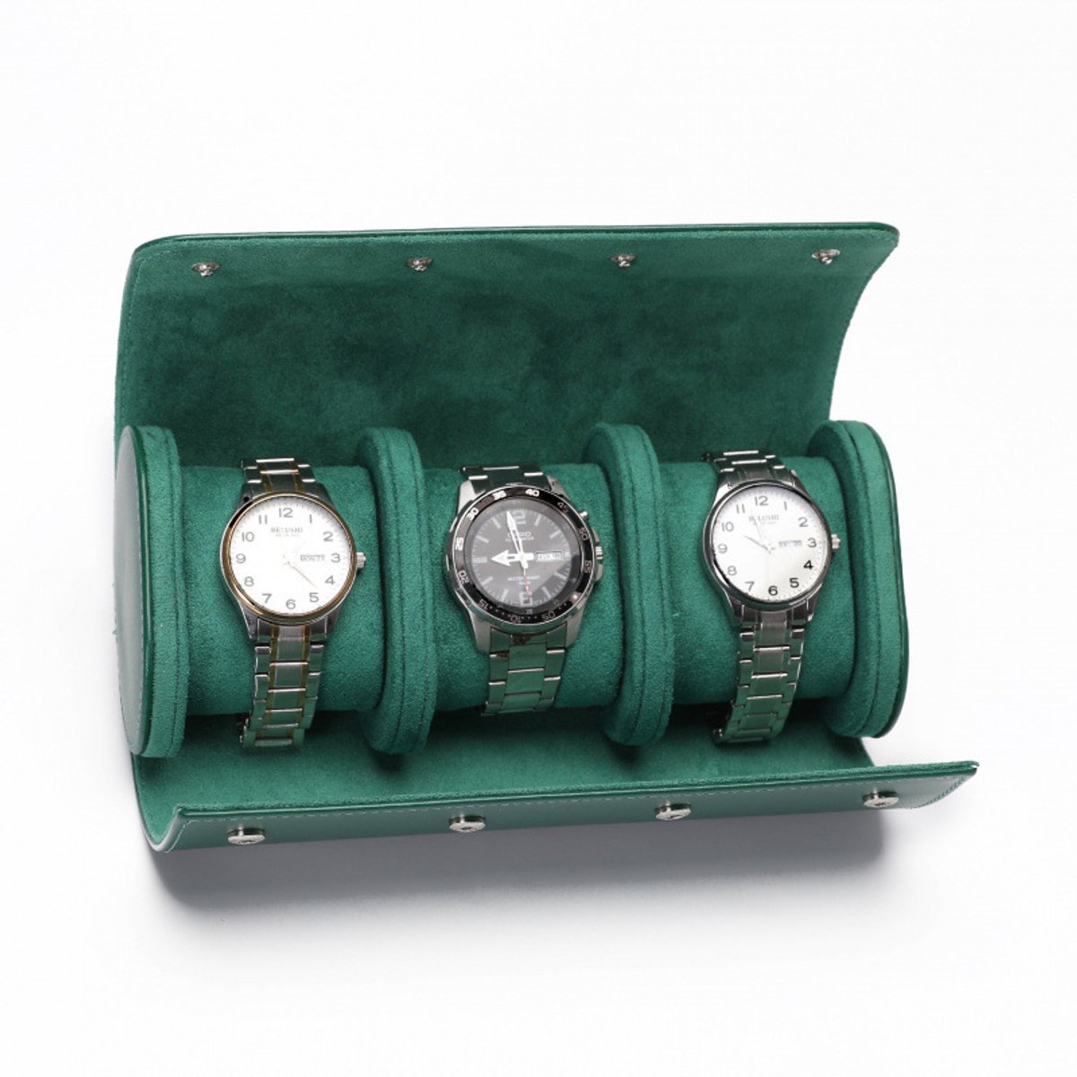 PU horlogedoos - Maat M - 3 horlogesleuven - 22,5*10*7,5 cm - Horloge opbergdoos - Draagbare horlogekoffer - Stofdichte doos - Schokbestendige doos - Verzameldoos - Sieraden opbergdoos - Handig voor reizen en presentatie - Horlogedoos - Horloge