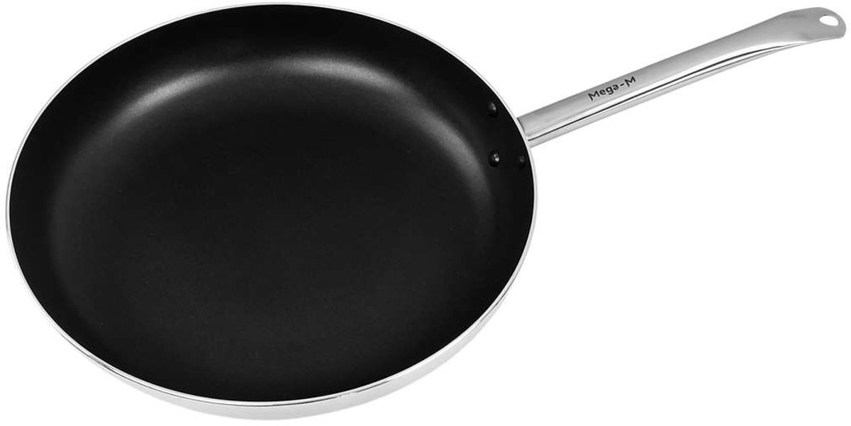 Mega-M Classic - Koekenpan - Extra groot 36 cm - Antiaanbaklaag - Lichtgewicht aluminium