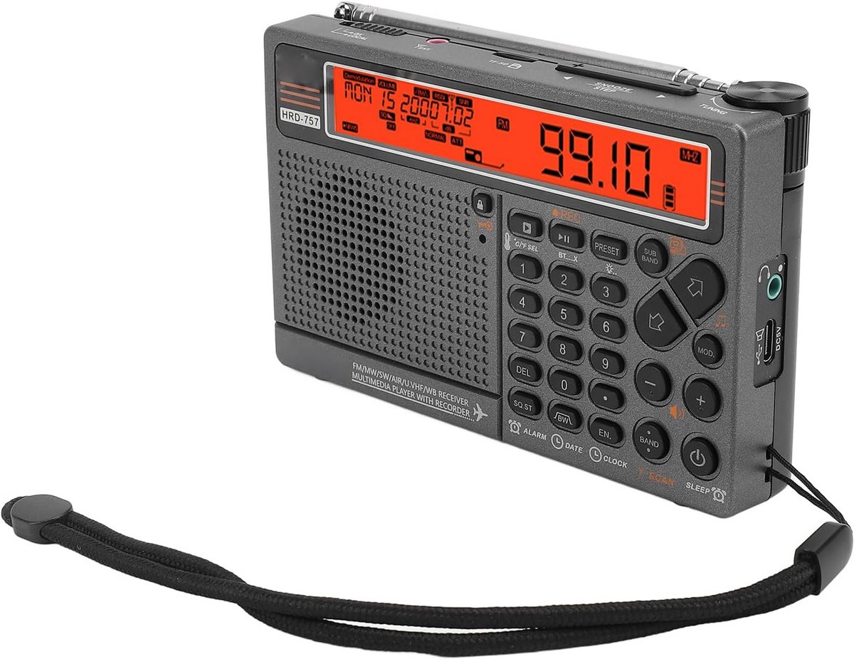 Draagbare Wereldband Radio met Noodfuncties en App-bediening