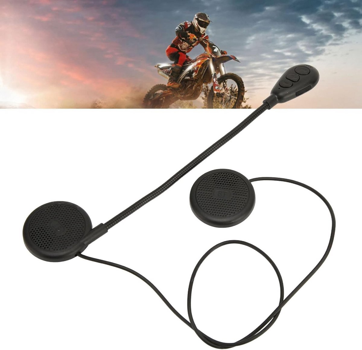 Bluetooth Headset voor Motorhelm met Handsfree Bellen en Noise Cancelling thumbnail 3