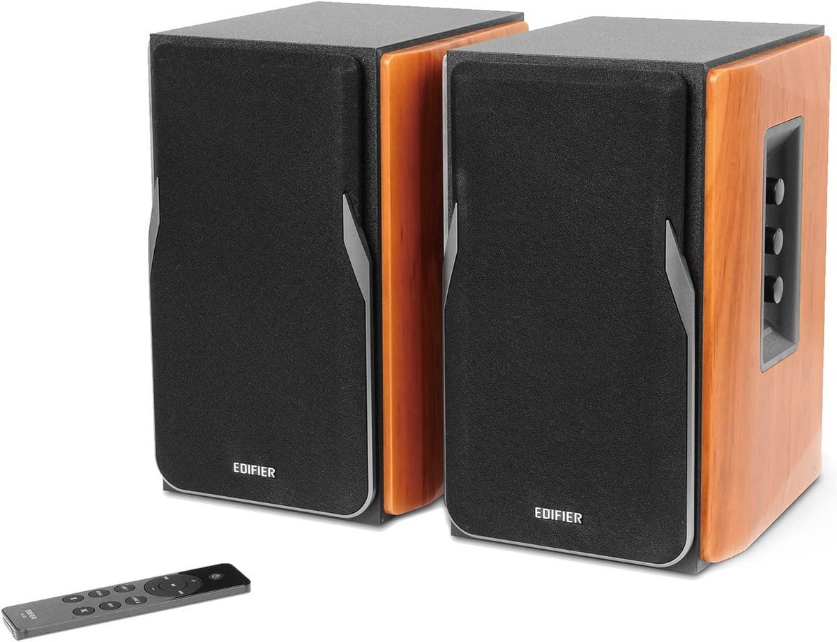 Edifier R1380DB-BR Luidspreker 42 W Zwart, Bruin Draadloos en Bedraad