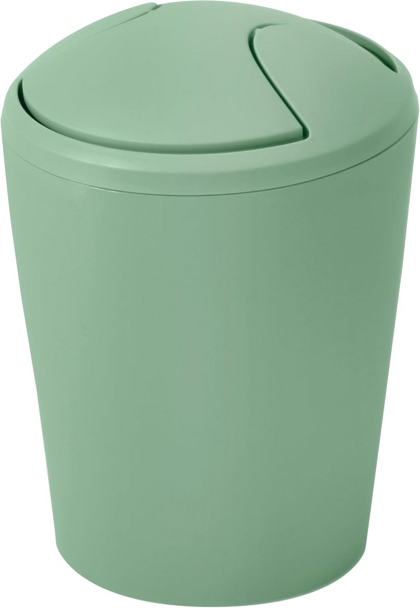 Compacte Afvalemmer 5L met Afneembare Deksel – Modern Design voor Badkamer en Keuken – Muntgroen