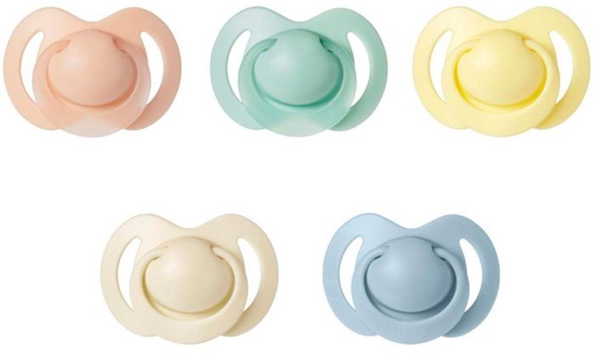 Set van 5 orthodontische fopspenen - NUBY - Siliconen - 6-18 maanden - Multicolor