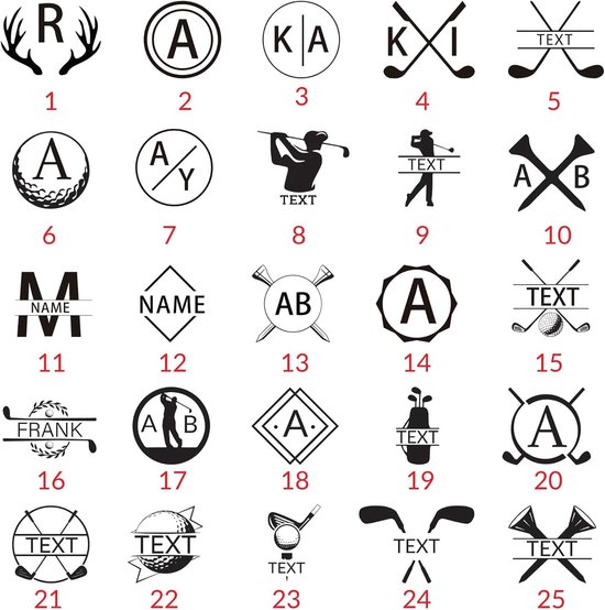 Golfbal Stempel - Persoonlijke Marker - Golfbal Markeren - Duurzame Legering - 10mm Diameter - Zwart van Merkloos — afbeelding 5