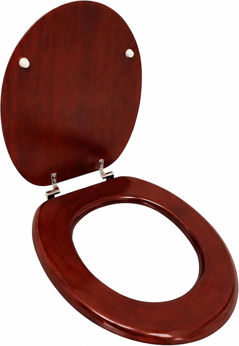 Toiletbril - Zitting Deksel - Badkamer Upgrade - Universeel Verstelbaar - 457 cm - Mahonie